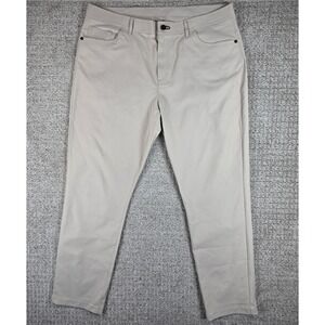 Public Rec Golf Mens Pants Beige Size 38x32 Flat Front Stretch Chino Performance